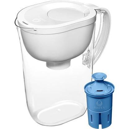 Brita Water Pitcher, Everyday Elite Filter, Removes 99% of Lead, Includes 1 Filter, 10-Cup Capacity, White