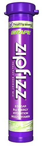 Zipfizz Daily Energy Drink Powder, Grape, 12 Pack | 3-in-1 Sustained Energy, Rapid Hydration, and Essential Vitamins | Sugar-Free | Electrolyte Powder | Contains Vitamin B-12 & Antioxidants