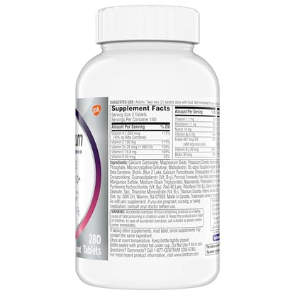 Centrum Minis Silver Women's Multivitamin for Women 50 Plus, Multimineral Supplement with Vitamin D3, B Vitamins, Non-GMO Ingredients, Supports Memory and Cognition in Older Adults - 280 Ct
