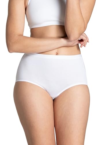 Fruit of the Loom Women's Underwear Breathable Panties (Regular & Plus Size), Brief-Cotton Mesh-6 Pack, 6