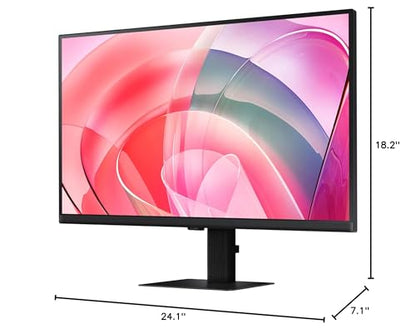 SAMSUNG 27-Inch ViewFinity S7 (S70D) Series 4K UHD High Resolution Monitor with HDR10, Multiple Ports, Easy Setup Stand, Advanced Eye Care, LS27D702EANXGO, 2024