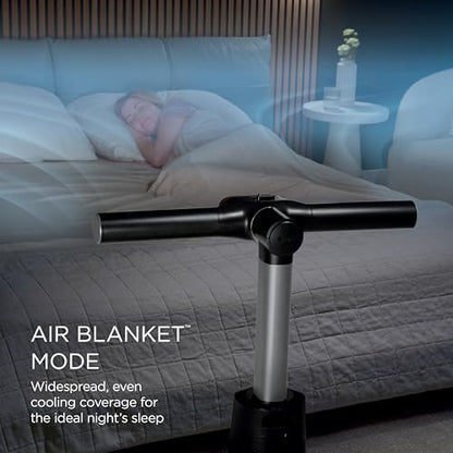 Shark TurboBlade Cool + Heat - 2-in-1 Customizable Tower Fan + Heater for year-round use, bladeless, Oscillates up to 180°, Powerful Cooling + Rapid Room Heating, Remote Control, Charcoal, TH202