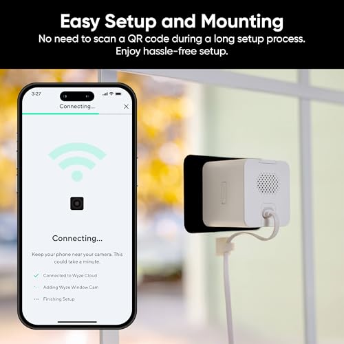 WYZE Window Camera 2-Pack, WiFi Indoor HD Security Cam, Color Night Vision