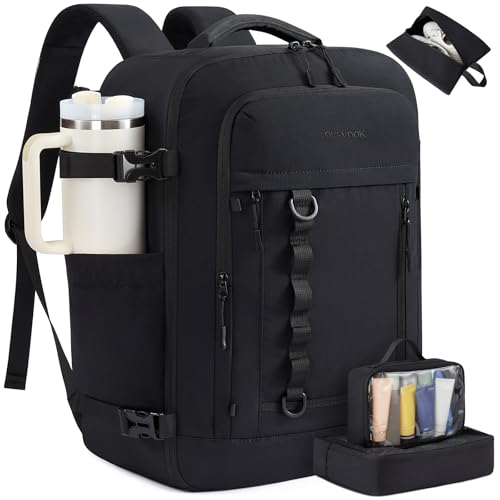 LOVEVOOK Travel Backpack For Women & Men,40L Flight Approved Carry On Backpack,Tsa Approved Carry On Luggage With 3 Cubes Accessories,Waterproof Personal Item Backpack Travel Essentials,Fit 17" Laptop