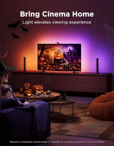 Govee Smart Light Bar, RGBICWW TV Lights for Living Room, Gaming, Black | Compatible with SmartThings, Matter, Alexa, LED Light Bar with Scene and Music Modes for Living Room, Gaming, PC, App Control