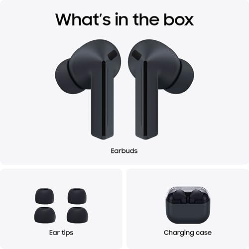 SAMSUNG Galaxy Buds 3 FE (2025) True Wireless Bluetooth Earbuds, Active Noise Cancellation, Powerful Sound, Clear Calls, Long Lasting Battery, Hands Free AI, Black [US Version, 2 Year Warranty]