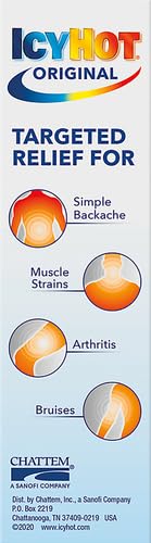 Icy Hot Original Medicated Pain Relief Liquid with No Mess Applicator, 2.5 Fluid Ounces