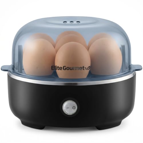 Elite Gourmet 7-Egg Electric Egg Cooker, BPA-Free, Auto Shut-Off