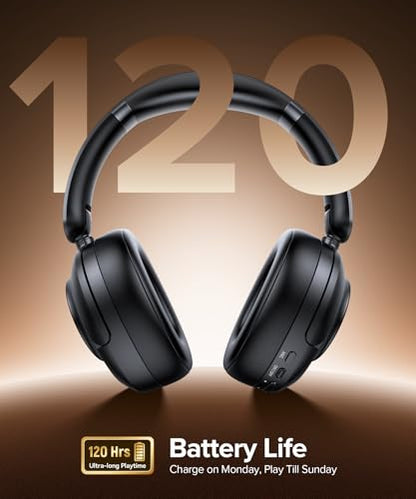 Hybrid Active Noise Cancelling Headphones, Bluetooth 6.0 Wireless Headphones Over Ear Headset with 120H Playtime, Hi-Res Audio, 5-ENC Mic, 35dB ANC Headphone Transparency Mode for Travel Black M