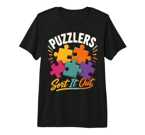 Jigsaw Puzzle Funny Hobby Puzzle Premium Tri-Blend T-Shirt