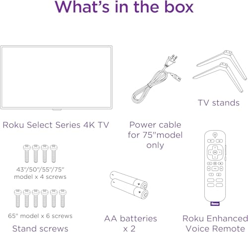 Roku Smart TV – 55-Inch Select Series 4K HDR RokuTV with Roku Enhanced Voice Remote, Brilliant 4K Picture, Automatic Brightness, & Seamless Streaming – Live Local News, Sports, Family Entertainment