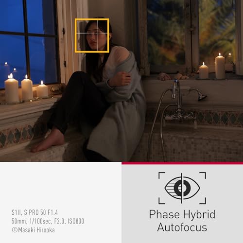 Panasonic LUMIX S1II 6K Digital Camera, Mirrorless Full Frame Camera Hybrid Shooting with 24.1MP, 5.1K 60p Open Gate Video, 15 Stops Dynamic Range, Prores RAW HQ Internal Recording, L-Mount - DC-S1M2