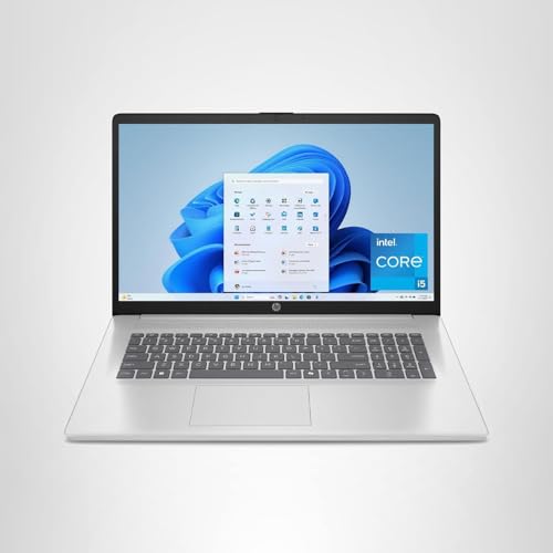 HP 17.3 inch Laptop, FHD Display, Intel Core i5-1334U, 16 GB RAM, 512 GB SSD, Intel Iris Xe Graphics, Windows 11 Home, Natural Silver, 17-cn3399nr