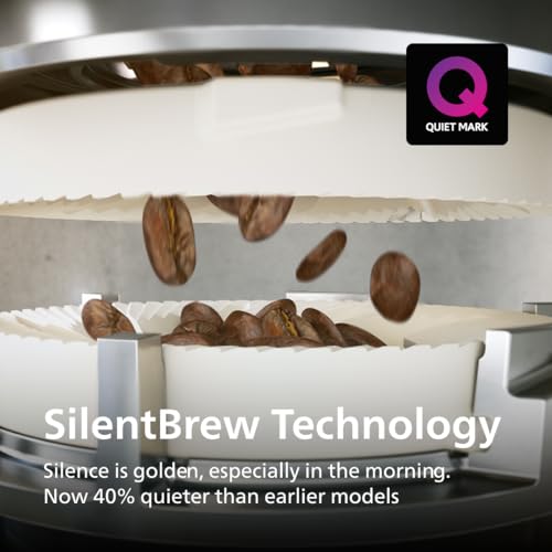 PHILIPS 5500 Series Fully Automatic Espresso Machine, LatteGo Milk System, Integrated Grinder, 20 Hot & Iced Coffee Pre-Sets, Quick Start, SilentBrew, 15-Bar Pressure, Black Chrome (EP5544/94)