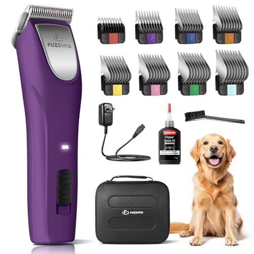 FuzzyFix Professional Dog Grooming Clippers 2-Speed Detachable Blade 10#