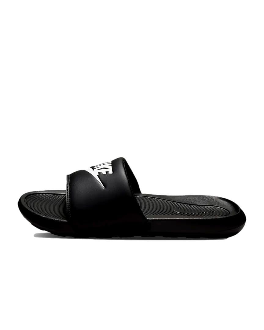 Nike Men's Victori One Slides, Black/White-Black, 10