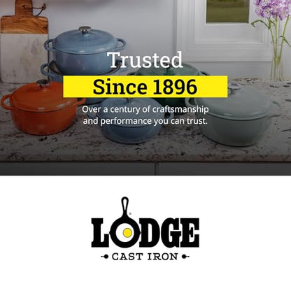 Lodge Essential Enamel Cast Iron Dutch Oven, 6 Quart, Island Spice Red