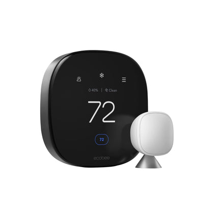 ecobee Smart Thermostat Premium with Smart Sensor and Air Quality Monitor - Programmable Wifi Thermostat - Works with Siri, Alexa, Google Assistant