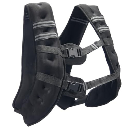 VEVOR Weighted Vest, 30 lbs Weight Vest with Reflective Stripe, Adjustable Buckle Body Weight Vest for Men Women, Workout Equipment for Strength Training, Running, Jogging, Fitness, and Weight Loss