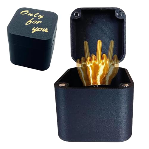 PETBSNVB Middle Finger in a Box - Surprise Gift for Office Desk or Home Decor, Christmas Novelty Fun Prank