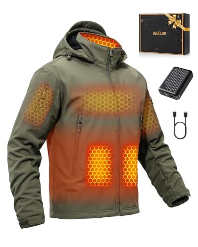 Men Heated Graphene Jacket 12v Battery Pack Included Camping Essentials Gear Accessories Supplies Gadgets Car Must Haves Stuff Equipment Rv 2025 Truck Winter Outdoor Items Unique Safety Survival Gift