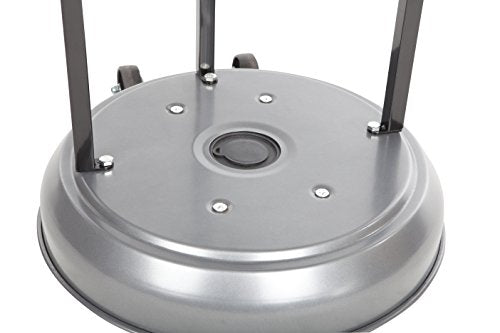 Amazon Basics 46,000 BTU Outdoor Propane Patio Heater with Wheels, Commercial & Residential, 13489.74 watts, Slate Gray, with water tank, 32.1 x 32.1 x 91.3 inches (LxWxH)