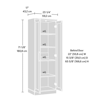 Sauder HomePlus Storage Cabinet/ Pantry cabinets, Soft White finish