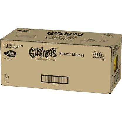 Gushers Flavor Mixers Fruit Snacks, Variety Snack Pack, Gluten-Free, 8 Pouches, 4.25 oz Each (Pack of 6)