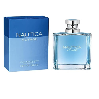 Nautica Voyage Eau de Toilette 3.3 fl oz (Pack of 1), Notes of Apple, Cedarwood, Mimosa, Men's Fragrance, Long Lasting, Everyday Fragrance, Travel Size