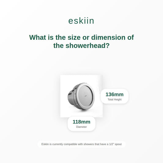 Eskiin Filtered Showerhead - Best Shower Head With Filters For Healthy Hair & Skin - High Pressure Water Softener For Hard Water - Reduce Dandruff, Protect Colored Hair, And Soothe Dry Skin (Chrome)