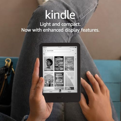 Amazon Kindle 16 GB (newest model) - Lightest and most compact Kindle, now with faster page turns, and higher contrast ratio, for an enhanced reading experience - Black