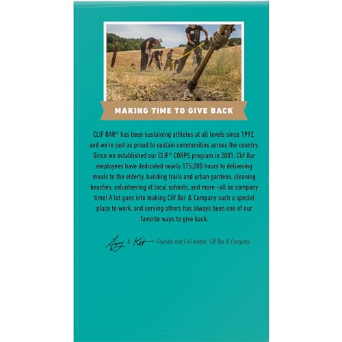 CLIF BAR - Cool Mint Chocolate with Caffeine - Made with Organic Oats - Energy Bars - Non-GMO - Plant Based Protein Bars (10 Pack)