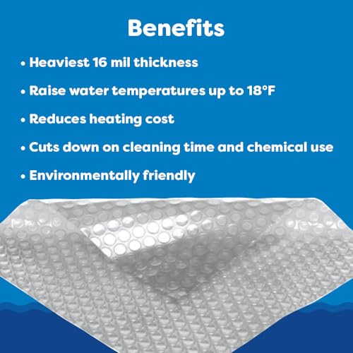 In The Swim 20' x 40' Ultra Silver Rectangle Solar Pool Cover 16 Mil for Solar Heating Above Ground Pools and Inground Pools