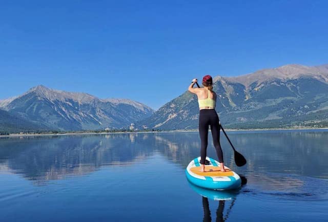 Roc Inflatable Stand Up Paddle Boards with Premium SUP Paddle Board Accessories, Wide Stable Design, Non-Slip Comfort Deck for Youth & Adults (Aqua)