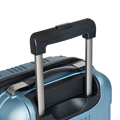 Kenneth Cole REACTION Out of Bounds Lightweight Hardshell 4-Wheel Spinner Luggage, Granite Blue, 28-Inch Checked