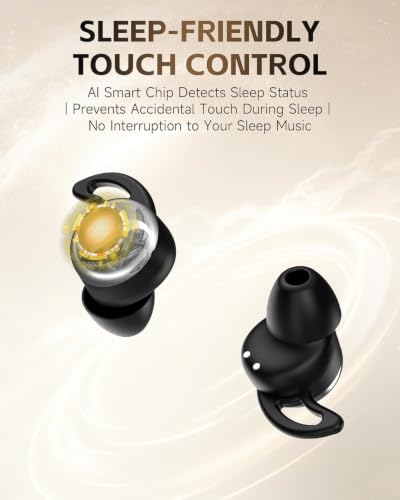 Paekole Sleep Earbuds for Side Sleepers, Ultra Mini Bluetooth Sleep Buds