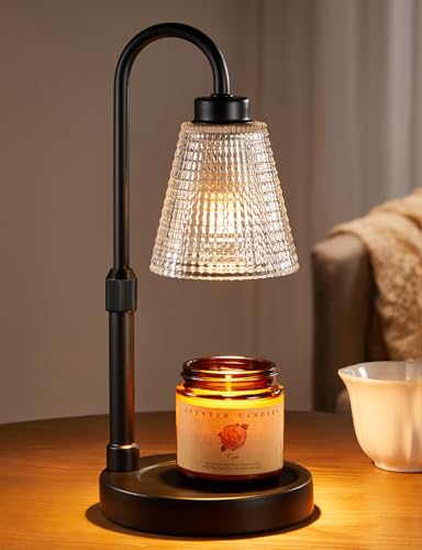 Innqoo Candle Warmer Lamp with Timer, Dimmable Candle Warmer for Jar Candles, Height Adjustable Wax Melts Warmer, Birthday Gifts for Women Mom, House Warming Gifts New Home Decor