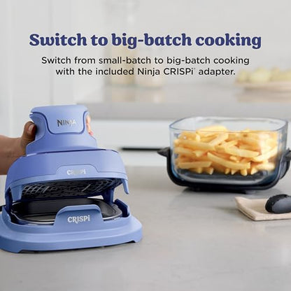 Ninja | Air Fryer | Crispi 4-in-1 Portable Cooking System | 4QT & 6 Cup Glass Containers, Crisper Plates & Storage Lids Included | Microwave, Freezer & Dishwasher Safe | Frosted Lilac | FN101PR