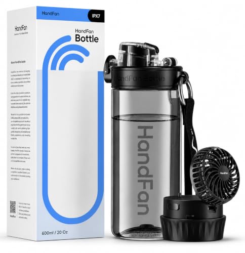 HandFan 20 oz Bottle Water for kids - Water Bottle with Fan