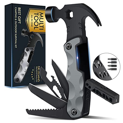 Fathers Day Dad Gifts from Daughter Son Wife, 13 in 1 Hammer Multitool, Cool Camping Accessories Survival Tools, Unique Birthday Present Ideas Gifts for Men, Husband, Grandpa, Step Dad, Him