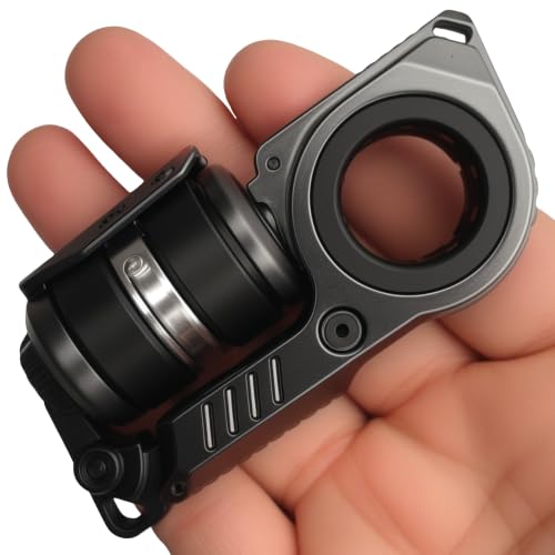 Jusione EDC Metal Fidget Spinner Toy, Stress Relief Magnet Design, Multiple Play Modes, Adult Novelty Toy, Crisp Sound, (Grey)