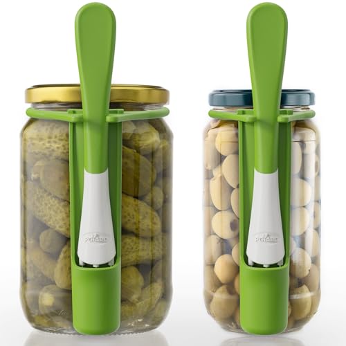 2 Pack Pickle Fork Pickle Grabber Tool, Pickle Picker for the jar-Green | Kitchen Gadgets Pickle and Olive Forks, 304 food-grade stainless steel, for pickle cans and kitchen decoration