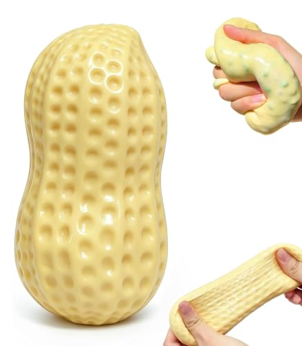 Crunchy Peanut Squishy Toys,Crunchy Squishy Fidget Toys for Relief | Peanut Squishy Crunchy Realistic Food Shaped Stress Balls, Soft Slow Rising Squishy Party Favors Birthday Gifts Adults Kids