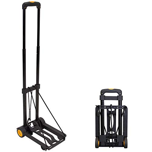 Mount-It! Folding Luggage Cart, 77 lb Capacity, Steel Hand Truck
