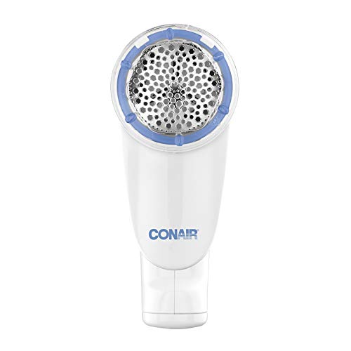 Conair Fabric Shaver and Lint Remover, Battery-Operated Portable Clothes Shaver with 3 Settings, Fuzz Remover for Sweaters, Clothing and Furniture, Large 2-Inch Shaving Head, White
