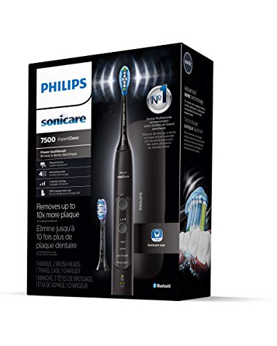 Philips Sonicare ExpertClean 7500 Black, Rechargeable Electric Power Toothbrush, HX9690/05