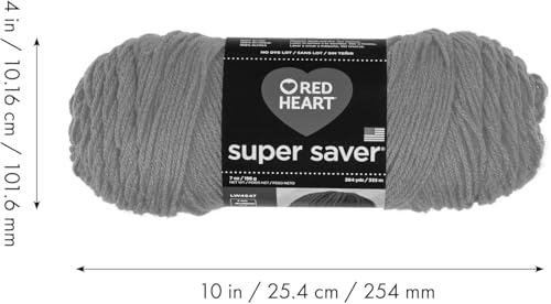 Red Heart Super Saver Black Yarn - 3 Pack of 198g/7oz - Acrylic - 4 Medium (Worsted) - 364 Yards - Knitting/Crochet