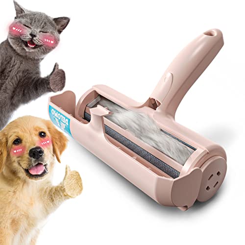 DELOMO Pet Hair Removal Tool, Pet Hair Remover - Lint Roller for Pet Hair - Cat and Dog Hair Remover for Couch, Furniture, Carpet, Car Seat, Reusable Lint Roller with Fur Bin, Pet Owner Essential