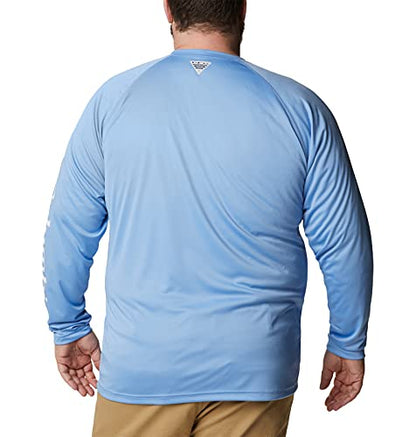 Columbia Men's Terminal Tackle Long Sleeve Fishing Shirt, White Cap/White Logo, XX-Large
