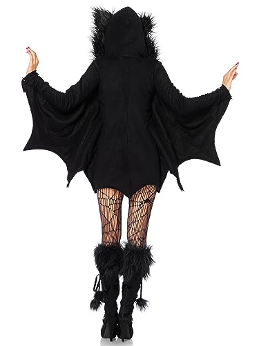 Leg Avenue Women's Cozy Bat adult sized costumes, Black, Large US